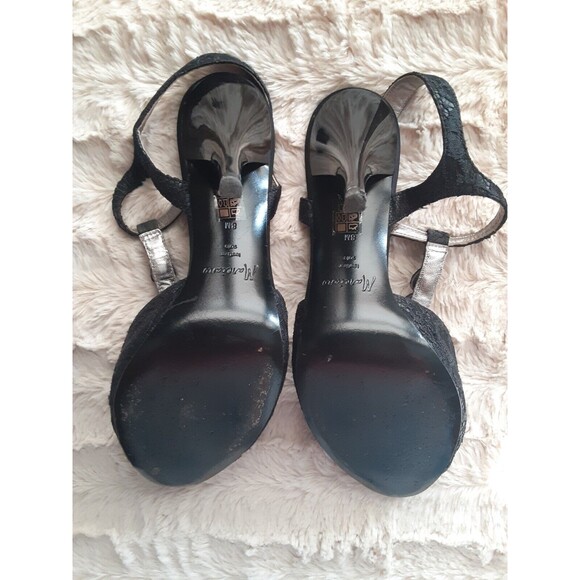 Marciano Women Size 8M Lace Jeweled Rhinestone Open Toe Stiletto Heels Glam - Picture 10 of 11